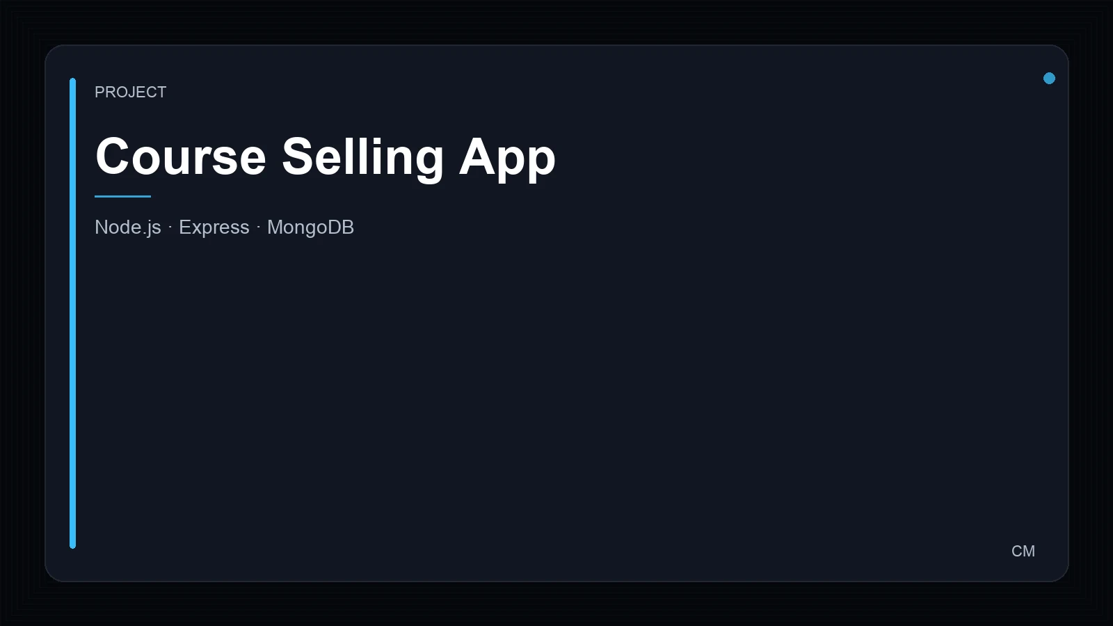 Course Selling App